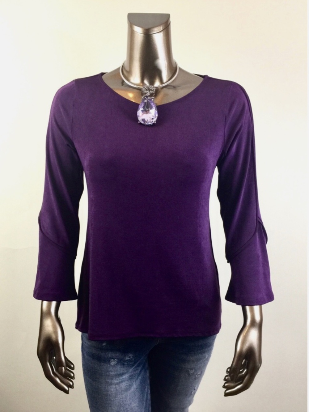 *NEW CLOSING-SALE CHICO'S TRAVELER BELL SLV TUNIC TOP SIZE 3P ( PETITE-X )